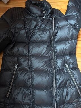 Lucky Brand Black Quilted Puffer Coat